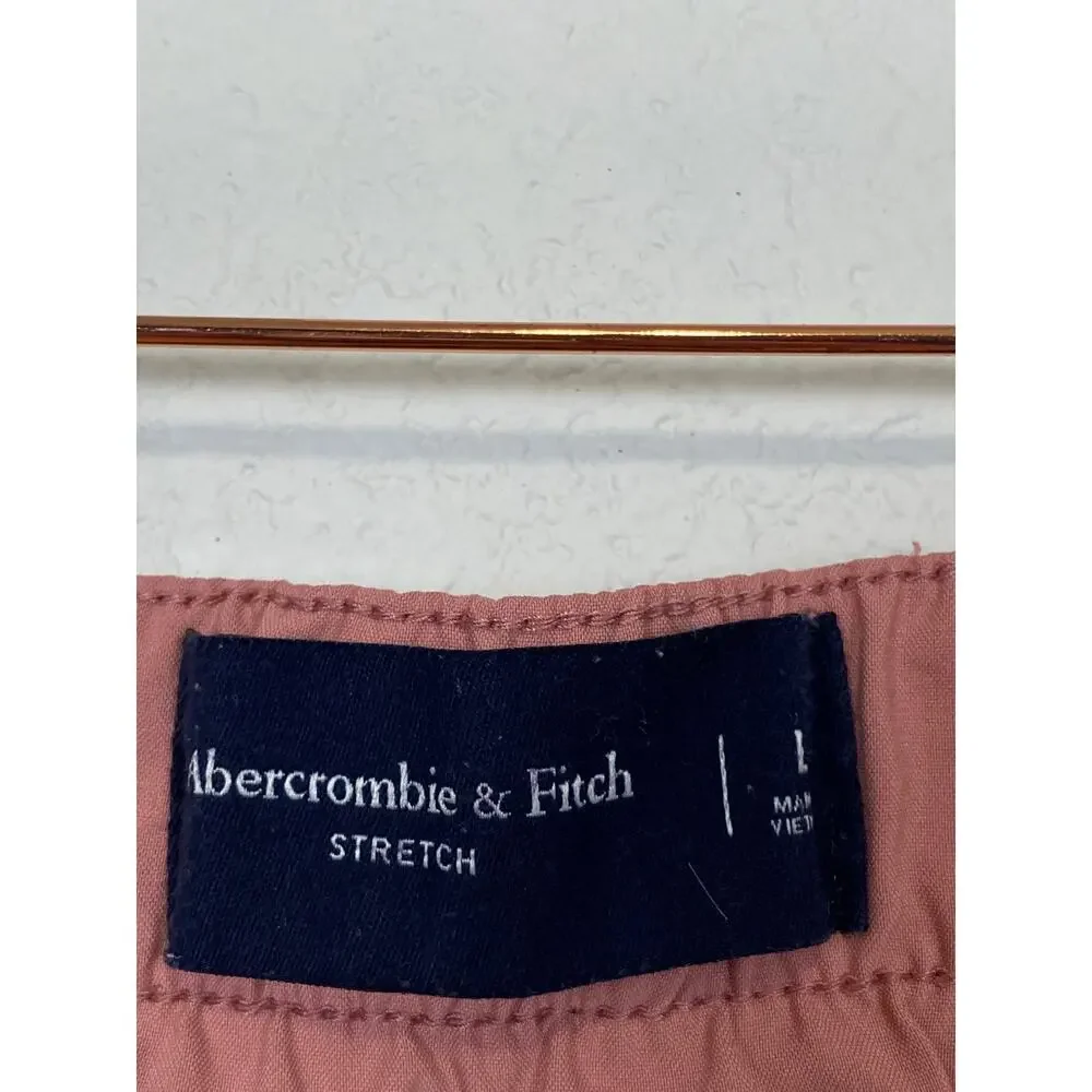 Abercrombie & Fitch Stretch Salmon Swim Trunk Lined Drawstring Pockets Size L